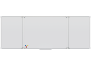 Доска маркерная 200×75 см магнитная 3-элементная