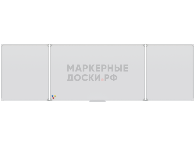 Доска маркерная 340×100 см магнитная 3-элементная